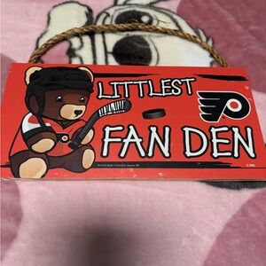 NHL Flyers hanging small sign